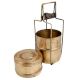Brass Tiffin Box Or Lunch Box With Three Separate Containers