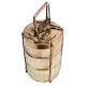 Traditional Brass Lunch Box Or Tiffin With Three Compartments