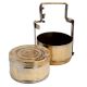 Brass Lunch Box Tiffin With A Thick Frame And Lock