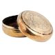 Round Handcrafted Brass Storage Box