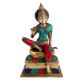 Brass Indian Goddess Statue With Multi Color Stones Inlay Work