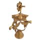 Brass Diya Dancing Ganesha On Three Peacock Stand