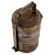 Brass Three Tier Chapati Box With Thick Handle