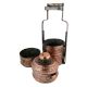 Copper Chapati Box Carved Four Container