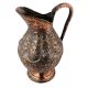 Copper Jug Or Pitcher Hand-Hammered Floral Design
