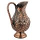 Copper Jug Or Pitcher Hand-Hammered Floral Design