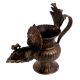Brass Nepalese Oil Lamp With Ganpati Cobra Hood Pear Shaped