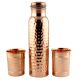 Hand Hammered Copper Water Bottle With 2 Glasses set