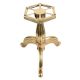 Ribbed Brass Three Legged Stand For Home Decoration