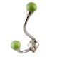 Lime Green Crackle Ceramic Iron Hooks