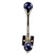 Navy Blue Dotted Ceramic Iron Hooks