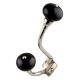 Black Ceramic Silver Iron Hooks