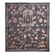 Pichwai Krishna Painting In Floral Background On Black Cloth