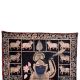 Srinathji Pichwai painting With Cows On Black Fabric