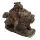 Brass Chinese Old Man Figurine On Dragon Statue