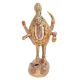 Hand Painted Brass Goddess Kali Statue Standing On Lord Shiva
