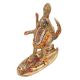 Hand Painted Brass Goddess Kali Statue Standing On Lord Shiva