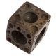 Old Brass Six Sided Dice Paper Weight