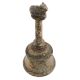 Brass Handheld Indian Bell With Nandi Statue