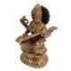 Brass Goddess Saraswati Playing Veena Statue