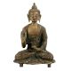 Brass Buddha Statue Blessing Sitting on Chowki