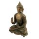 Brass Buddha Statue Blessing Sitting on Chowki