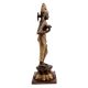 Brass Standing Parvati Statue With Golden Detailing
