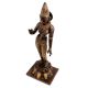 Brass Standing Parvati Statue With Golden Detailing