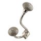Marble Cream Crackle Ceramic Silver Iron Hook