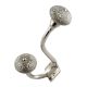 White Round Crackle Cream Silver Iron Hook