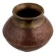 Old Religious Copper With Brass Gangajal Pot