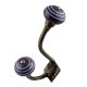 Purple Striped Small Ceramic Antique Iron Hook