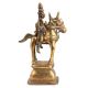 Brass Tribal Horse  Statue On Rectangular Pedestal
