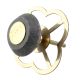 Grey Electrum Plate Round Stone Cabinet Knobs
