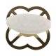 Oval White Stone with Brass Plates Knobs