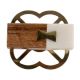Rectangle Stone And Wooden Long Cabinet Knobs