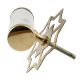 White Round Stone Gold Cabinet Knobs