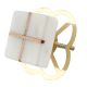 White Square Wooden Cross Stone Dresser Knobs