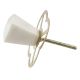 White Stone Square Dresser Knobs