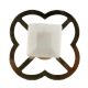 White Stone Square Dresser Knobs