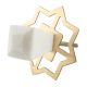 White Stone Square Dresser Knobs