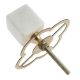 White Stone Square Dresser Knobs