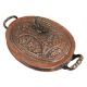 Copper Serving Bowl Engraved Floral And Leafy Design