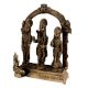Engraved Brass Ram Darbar Hindu Worship Statue