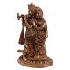 Brass Radhakrishna Statue With Fine Detailing And Peacock