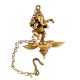 Brass Lord Ganesha Four Wicks Hanging Lamp Or Diya