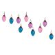 Blue Purple Combo Glass Tiny Christmas Hanging Set of 25