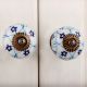 Blue Floral Knob