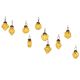 Yellow Amber Combo Glass Tiny Christmas Hanging Set of 25