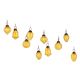 Yellow Combo Glass Tiny Christmas Hanging Set of 25